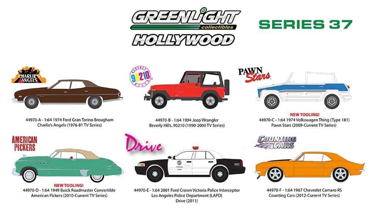 Greenlight diecast cheap hollywood series