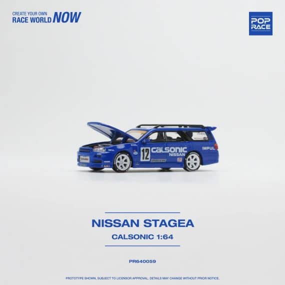 POP RACE 1:64 Nissan Stagea - Calsonic PR640059