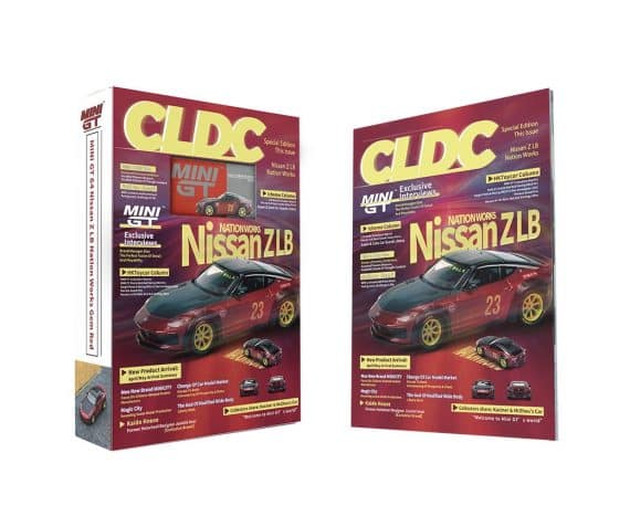 MINI GT No.737 CLDC BOOK with interview MINIGT bundle with 1:64 MINI GT Nissan Z LB Nation Works Gem Red MGT00737